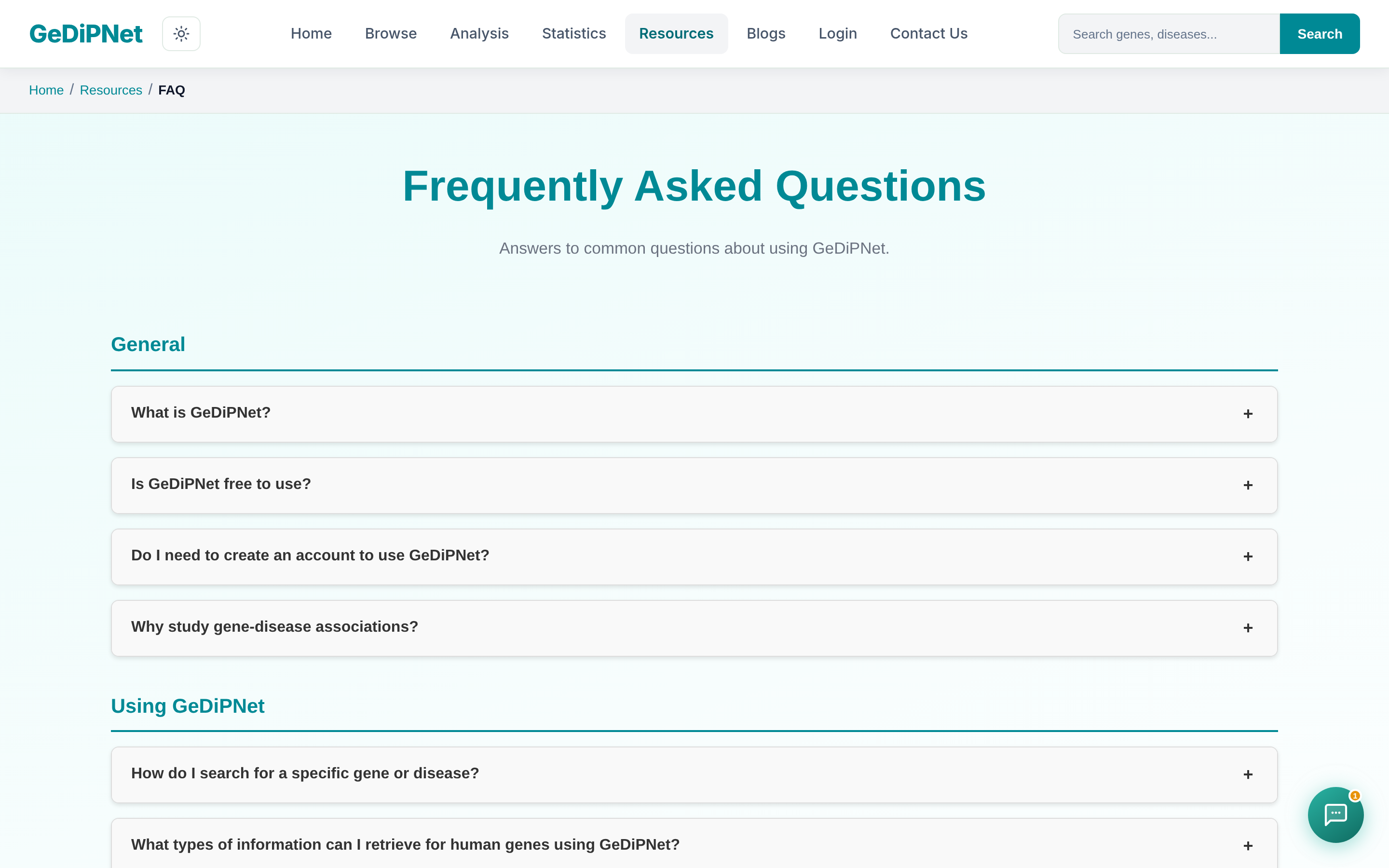 Real GeDiPNet FAQ page