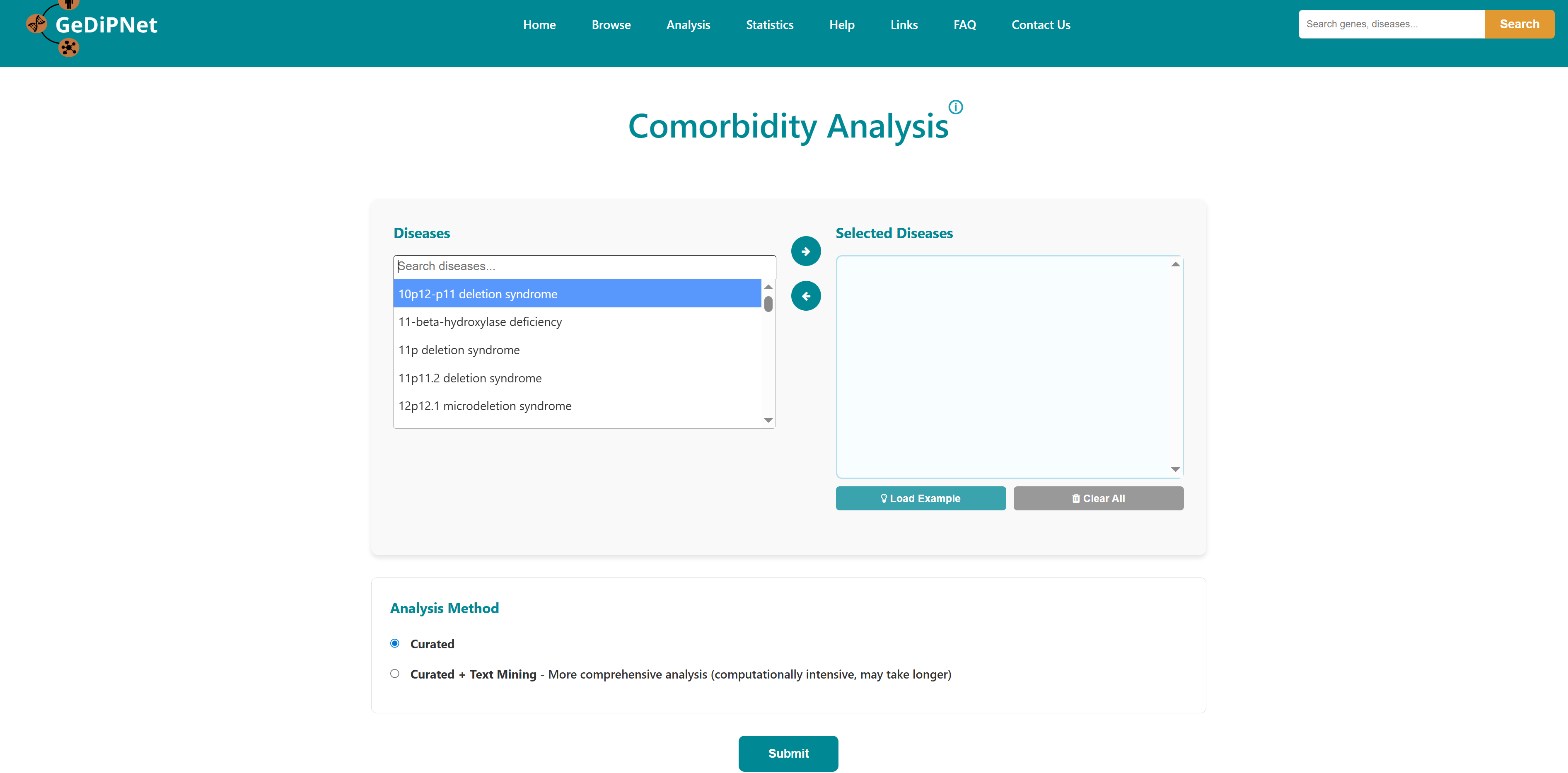 Comorbidity analysi